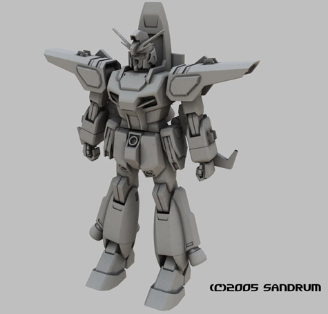 raider gundam seed 3d mesh cg sandrum