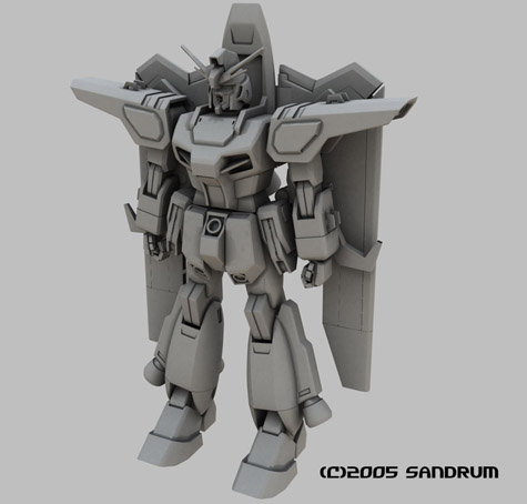 raider gundam seed 3d mesh cg sandrum