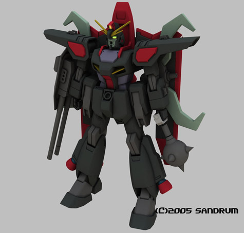 raider gundam seed 3d mesh cg sandrum