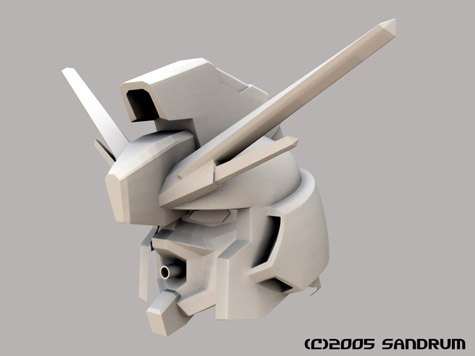 raider gundam seed 3d mesh cg sandrum
