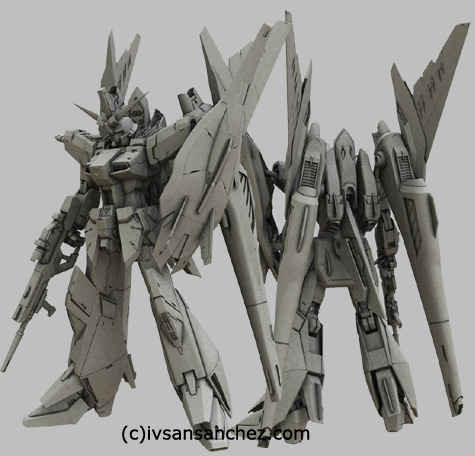 mobile suit gundam seed destiny saviour impulse gundam force sword blast 3d mesh cg sandrum