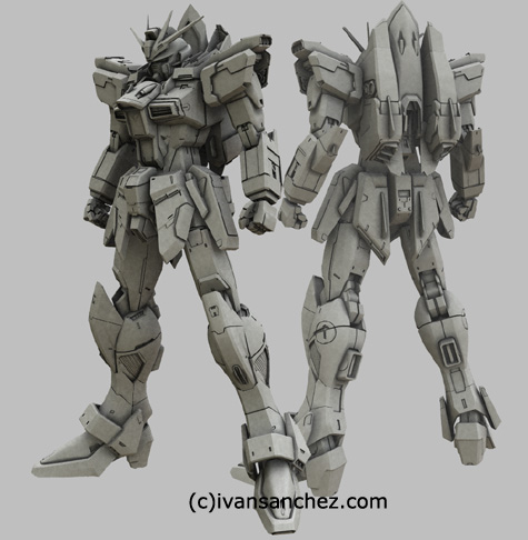 mobile suit gundam seed destiny saviour impulse gundam force sword blast 3d mesh cg sandrum