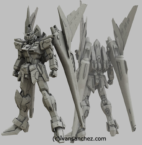 mobile suit gundam seed destiny saviour impulse gundam force sword blast 3d mesh cg sandrum