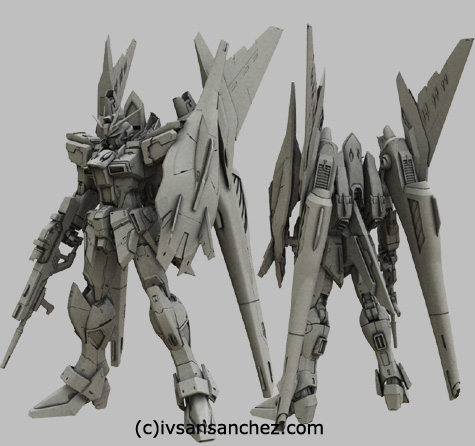 mobile suit gundam seed destiny saviour impulse gundam force sword blast 3d mesh cg sandrum