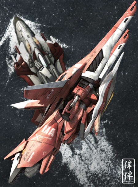 saviour gundam 1/100 impulse musou 3d gundam mesh cg sandrum 武者ガンダム
