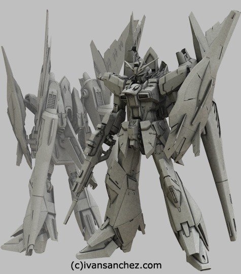 mobile suit gundam seed destiny saviour impulse gundam force sword blast 3d mesh cg sandrum