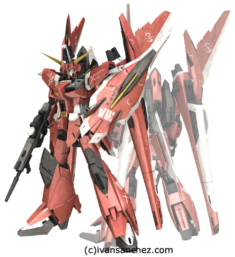 mobile suit gundam seed destiny saviour impulse gundam force sword blast 3d mesh cg sandrum