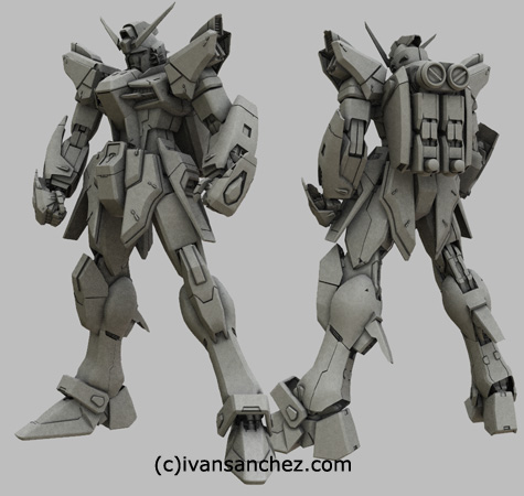 mobile suit gundam seed destiny saviour impulse gundam force sword blast 3d mesh cg sandrum stargazer noir strike