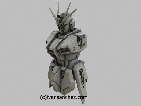Strike Noir gundam 3d mesh cg sandrum