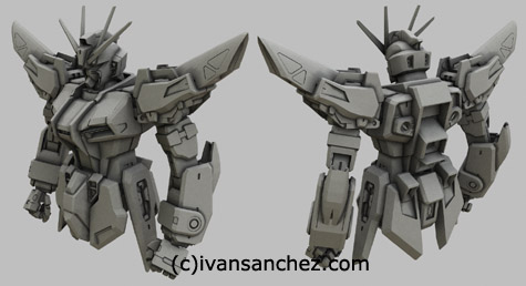 strike noir gundam 3d mesh cg sandrum
