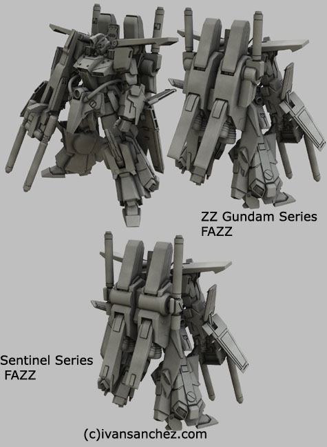 ZZ FAZZ Double Zeta gundam seed 3d mesh cg sandrum