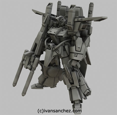 ZZ FAZZ Double Zeta gundam seed 3d mesh cg sandrum