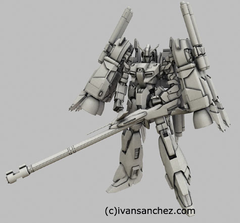 Zeta Plus Zplus gundam sentinel 3d mesh cg sandrum