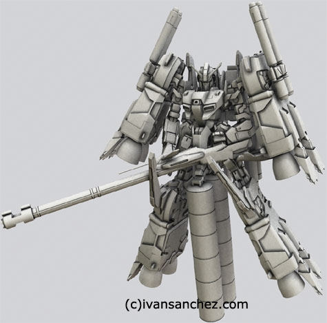 Zeta Plus bst hummingbird Zplus gundam sentinel 3d mesh cg sandrum