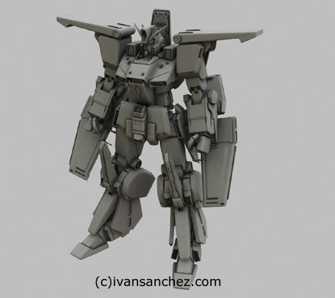ZZ FAZZ Double Zeta gundam seed 3d mesh cg sandrum