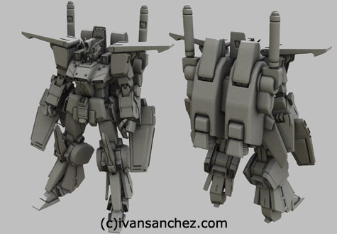 ZZ FAZZ Double Zeta gundam seed 3d mesh cg sandrum