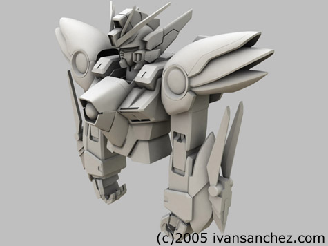 wing zero gundam 3d mesh sandrum