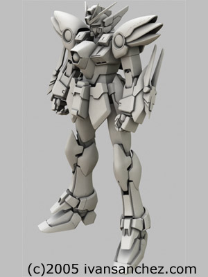 wing zero gundam 3d mesh sandrum