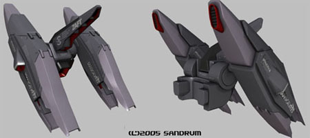 blaze wizard zaku phantom gundam 3d mesh sandrum